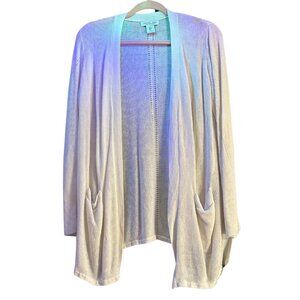Rachel Zoe White Cardigan with Pockets - Size L
